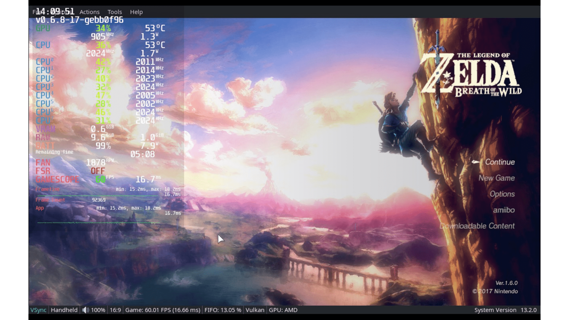 Breath of the Wild dans Ryujinx