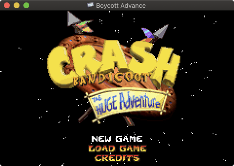 Crash Bandicoot dans Boycott Advance