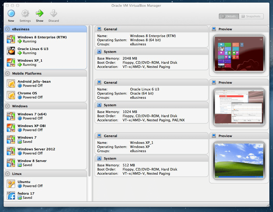 Screenshot de VirtualBox 7
