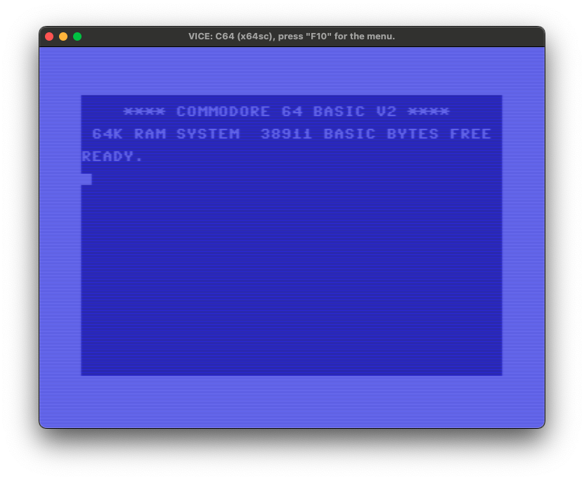 Fenêtre principal de VICE