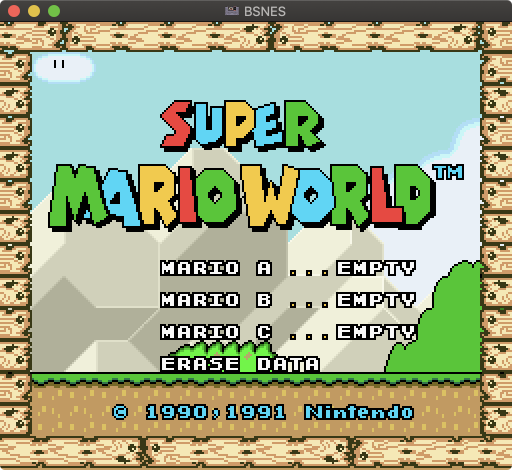 Super Mario World dans BSNES de Bannister