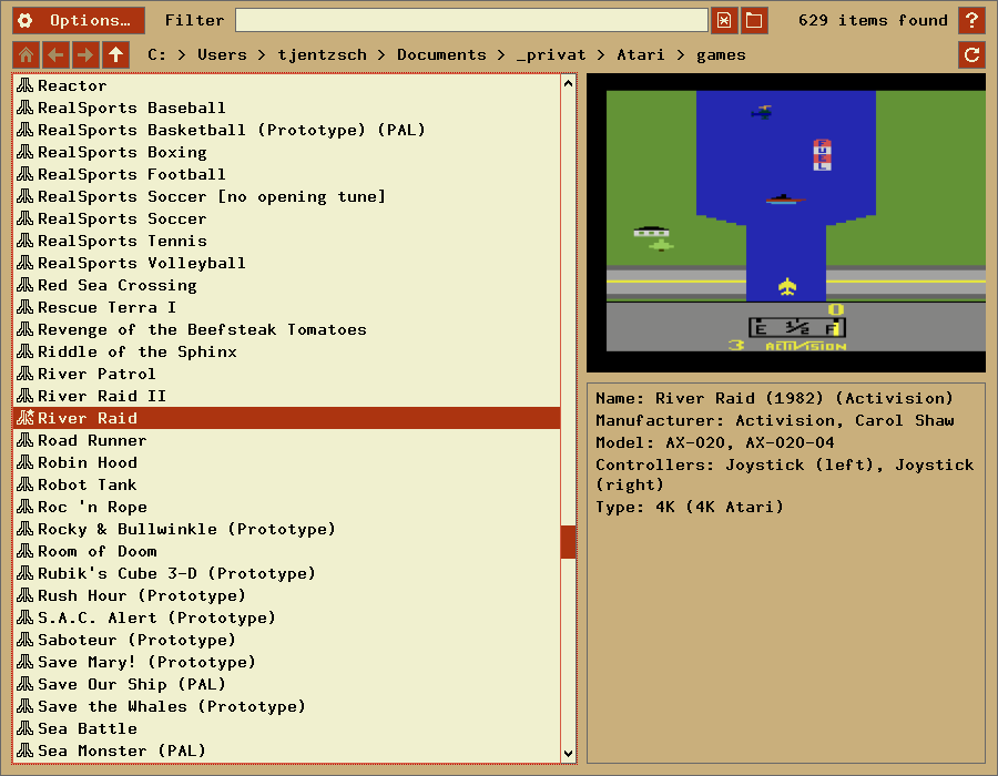 Le ROM Launcher de Stella