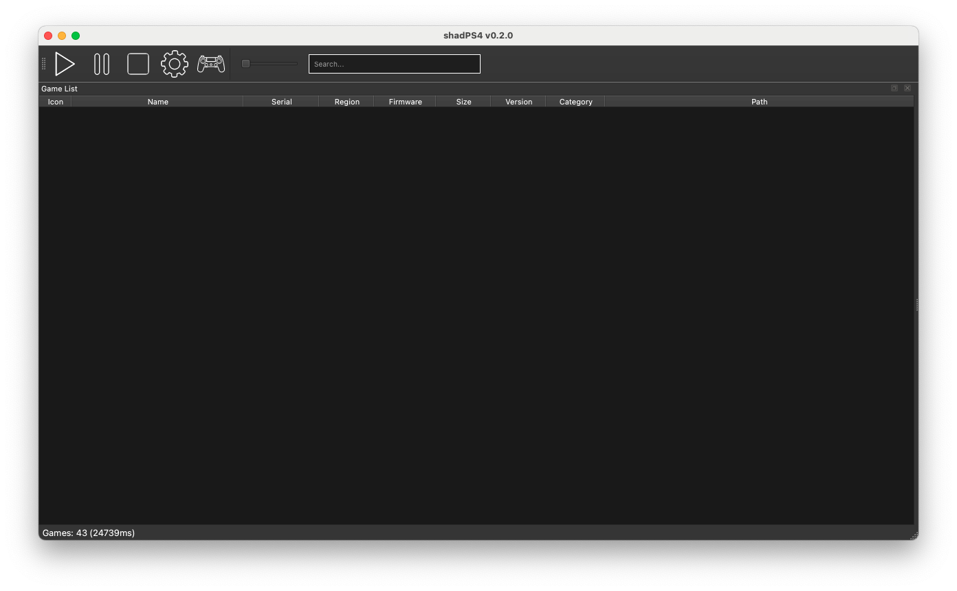 Interface Qt de ShadPS4