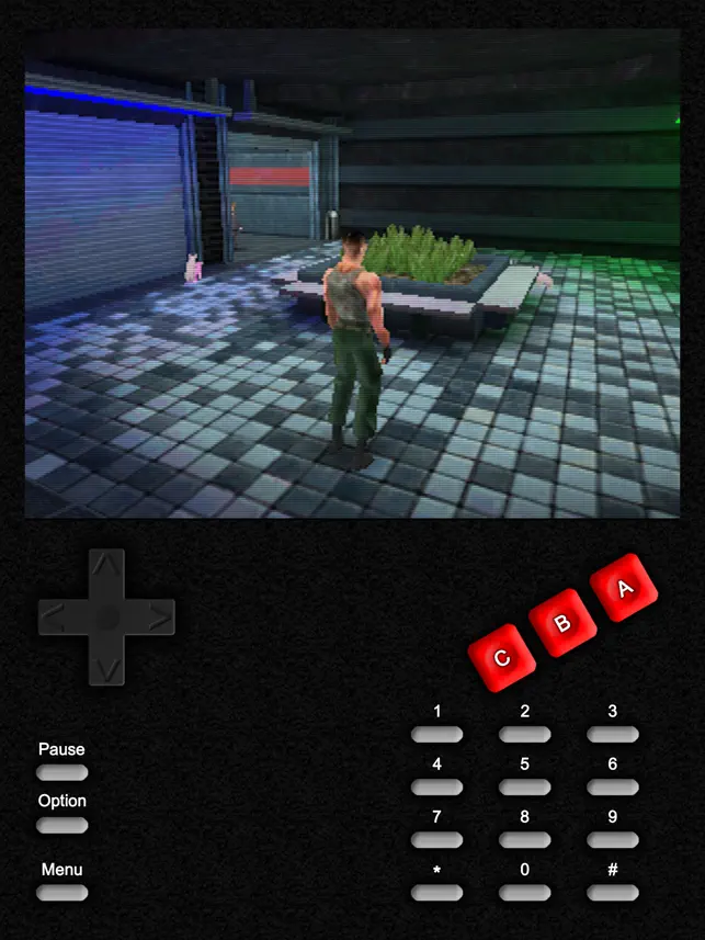 Capture d'écran de BigPEmu sur iPad (Atari Jaguar)
