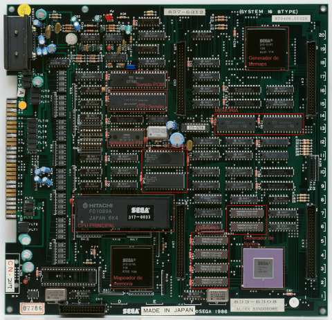 Photo du PCB du System 16B